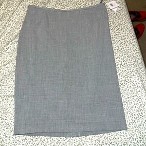 Calvin Klein SIZE 6 Suits Women's Pencil Straight Skirt Charcoal Gray Lined NWT
